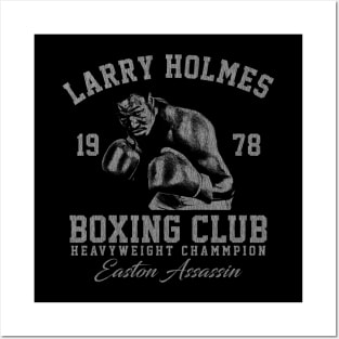 Boxing Club Larry Holmes Grey Posters and Art